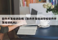 软件开发培训在线（软件开发培训学校软件开发培训机构）